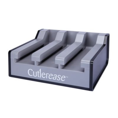 Cutlerease Base, Holds 3 Dispensers, 12.5 x 12.5 x 5.25, Gray/Black