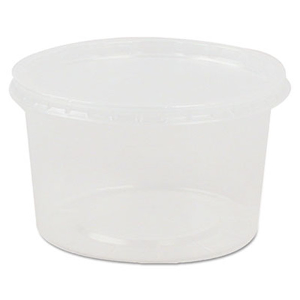 Deli Containers And Lids, 8 Oz, 4.56" Diameter x 1.09" h, Clear, Plastic, 250/Carton