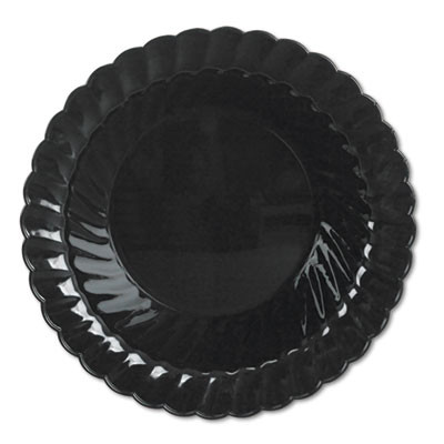Classicware Plastic Bowls, 10 Oz, Black, 180/Carton