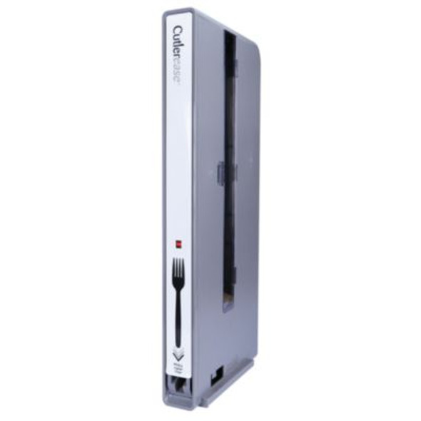 Cutlerease Dispensers, Holds 120 Forks, 2.25 x 11.25 x 24, Gray