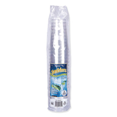 Comet Plastic Tumblers, Tall, 12 Oz, Clear, 500/Carton