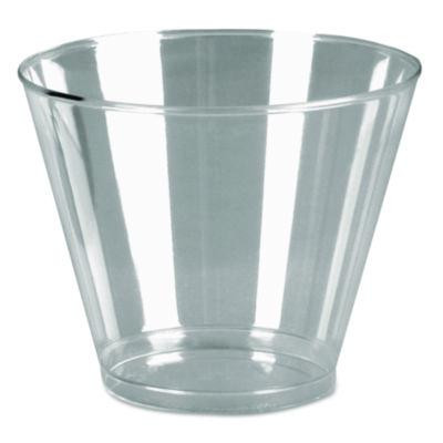 Comet Plastic Tumblers, Squat, 9 Oz, Clear, 500/Carton