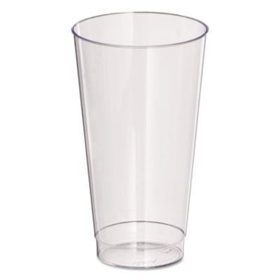 Comet Plastic Tumbler, Squat, 16 Oz, Clear, 25/Pack, 20 Packs/Carton
