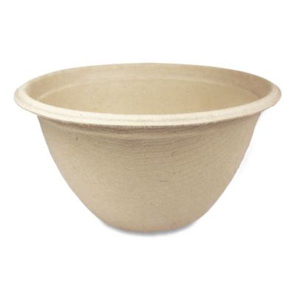 Fiber Barrel Bowls, 12 Oz, 4.5" Diameter x 2.5" h, Natural, Paper, 500/Carton
