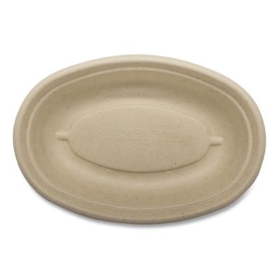 Fiber Bowls, Burrito Bowl, 18 Oz, 8 x 5.3 x 1.6, Natural, Paper, 400/Carton