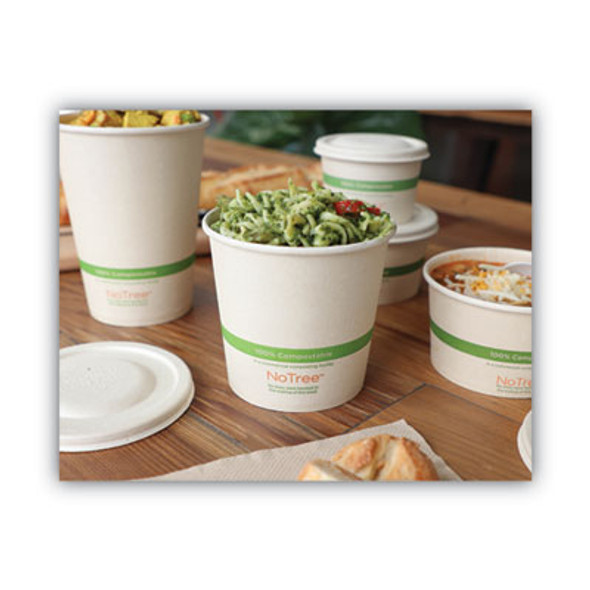 No Tree Paper Bowls, 24 Oz, 4.4" Diameter x 4.5" h, Natural, Sugarcane, 500/Carton