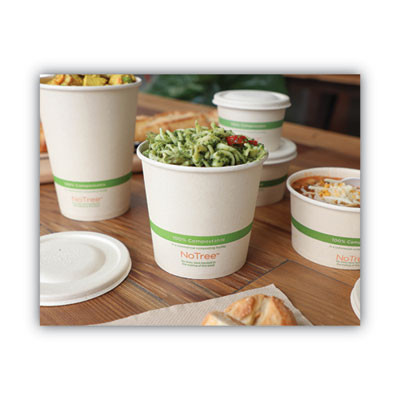 No Tree Paper Bowls, 24 Oz, 4.4" Diameter x 4.5" h, Natural, Sugarcane, 500/Carton