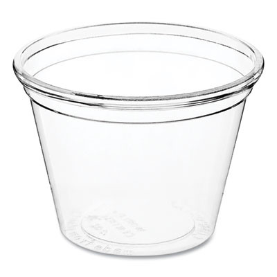 Pla Clear Cold Cups, 1Oz, Plastic, Clear, 3,000/Carton