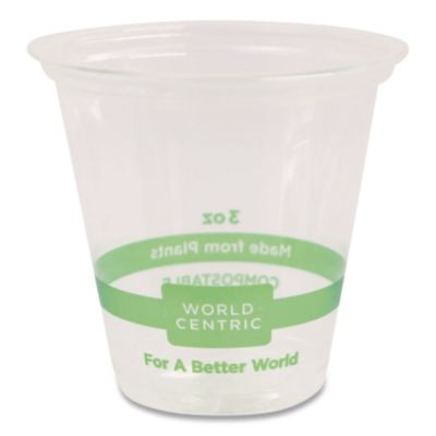Pla Clear Portion Cups, 3 Oz, Plastic, Clear, 2,500/Carton