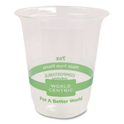 Pla Clear Cold Cups, 7 Oz, Plastic, Clear, 2,000/Carton