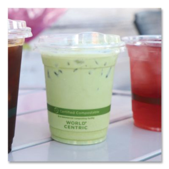 Pla Clear Cold Cup Lids, Fits 9 Oz To 24 Oz Cold Cups, Plastic, Clear, 1,000/Carton