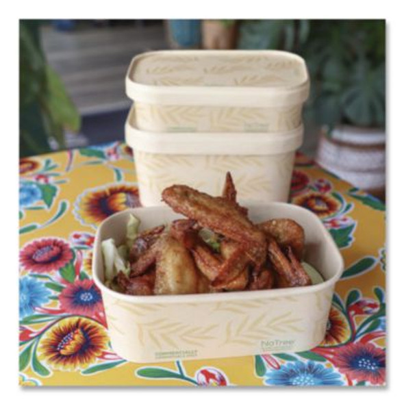 Paper Lids For Containers, 4.7 x 6.8 x 0.8, Natural, Paper, 300/Carton