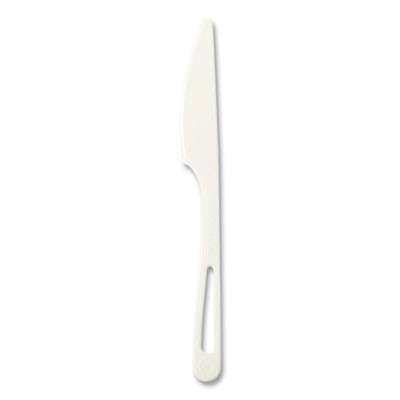 Cutlery Dispenser Refills, Knife, Plastic, Light Beige, 100/Bag, 10 Bags/Carton