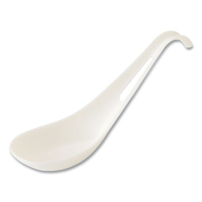 Tpla Bulk Cutlery, Asian Soup Spoon, Plastic, Light Beige, 500/Carton