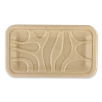 Fiber Meat And Produce Trays, 4.8 x 8.3 x 0.7, Natural, Paper, 500/Carton