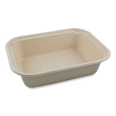 Fiber Containers, 60 Oz, 7.5 x 9.8 x 2.7, Natural, Paper, 400/Carton