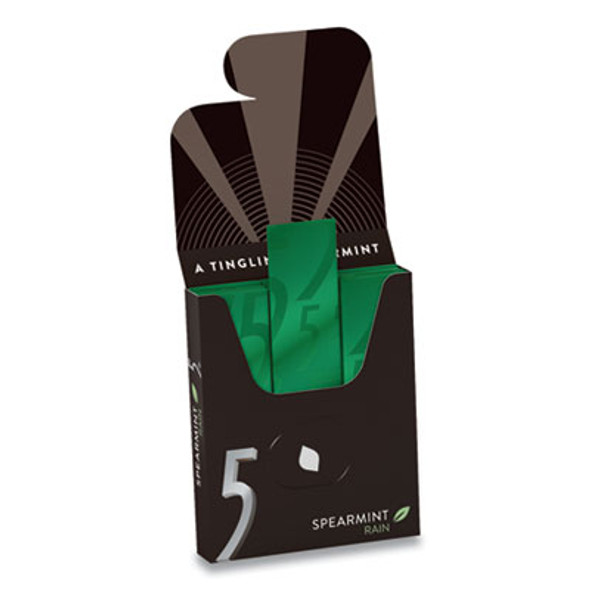 5 Gum, Spearmint Rain, 15 Sticks/Pack, 10 Packs/Box