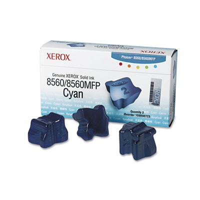 108r00723 Solid Ink Stick, 3,400 Page-Yield, Cyan, 3/Box