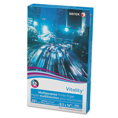 Vitality Multipurpose Print Paper, 92 Bright, 20 Lb Bond Weight, 8.5 x 14, White, 500/Ream