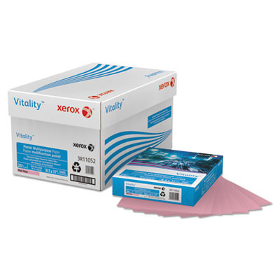 Multipurpose Pastel Colored Paper, 20 Lb Bond Weight, 8.5 x 11, Pink, 500/Ream