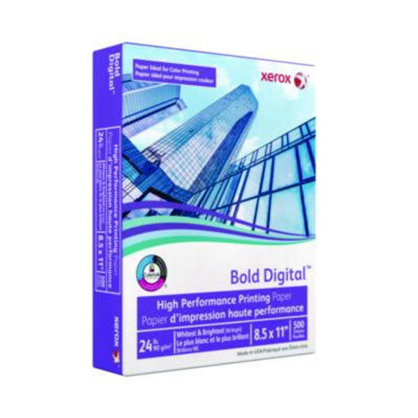 Bold Digital Printing Paper, 98 Bright, 24 Lb Bond Weight, 8.5 x 11, White, 500/Ream