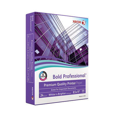 Bold Professional Quality Paper, 98 Bright, 24 Lb Bond Weight, 8.5 x 11, White, 500/Ream