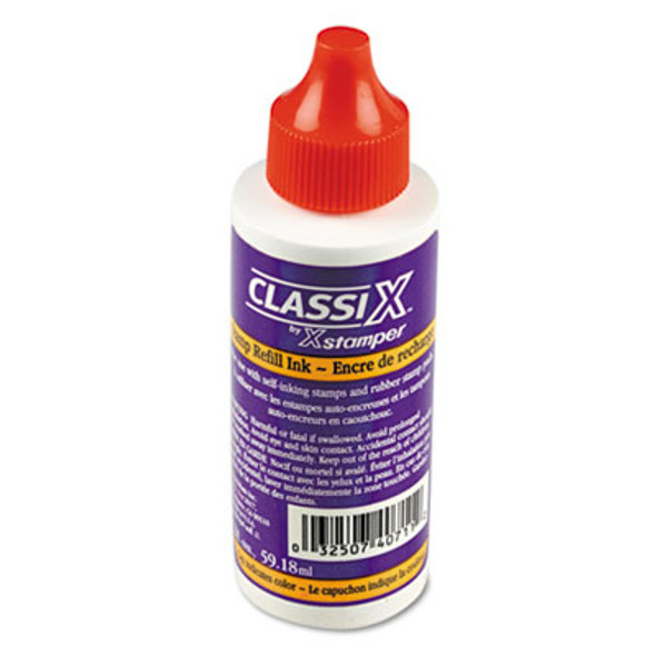 Refill Ink For Classix Stamps, 2 Oz Bottle, Red