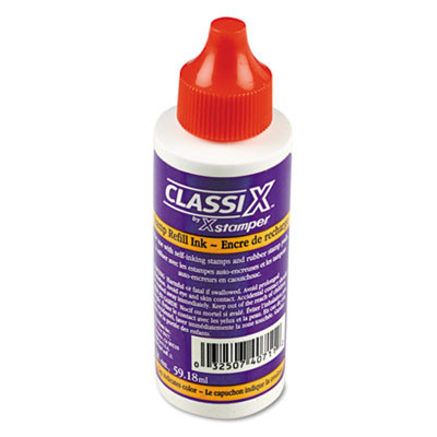 Refill Ink For Classix Stamps, 2 Oz Bottle, Red