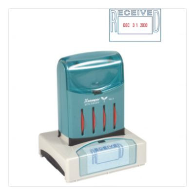 Versadater Message Dater, 2.13 X 1.31, Received, Blue/Red