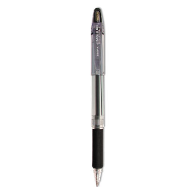 Jimnie Gel Pen Value Pack, Stick, Medium 0.7 Mm, Black Ink, Clear/Black Barrel, 24/Box