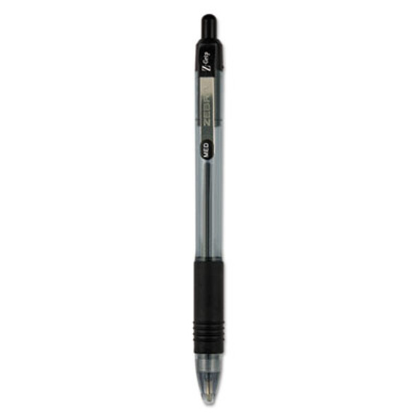 Z-Grip Ballpoint Pen, Retractable, Medium 1 Mm, Black Ink, Clear/Black Barrel, 48/Pack