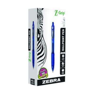 Z-Grip Ballpoint Pen, Retractable, Medium 0.7 Mm, Blue Ink, Translucent Blue/Blue Barrel, 12/Pack