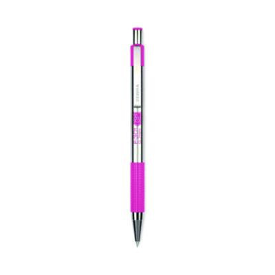 F-301 Breast Cancer Awareness Ballpoint Pen, Retractable, Fine 0.7 Mm, Black Ink, Stainless Steel/Pink Barrel