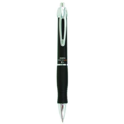 Sarasa Dry X10 Gel Pen, Retractable, Medium 0.7 Mm, Black Ink, Black/Silver Barrel, 12/Pack