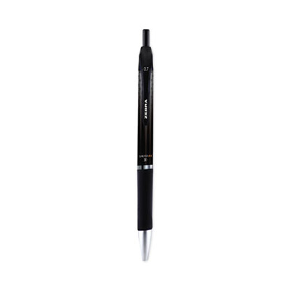 Sarasa Dry Gel X1 Gel Pen, Retractable, Medium 0.7 Mm, Black Ink, Black Barrel, 12/Pack