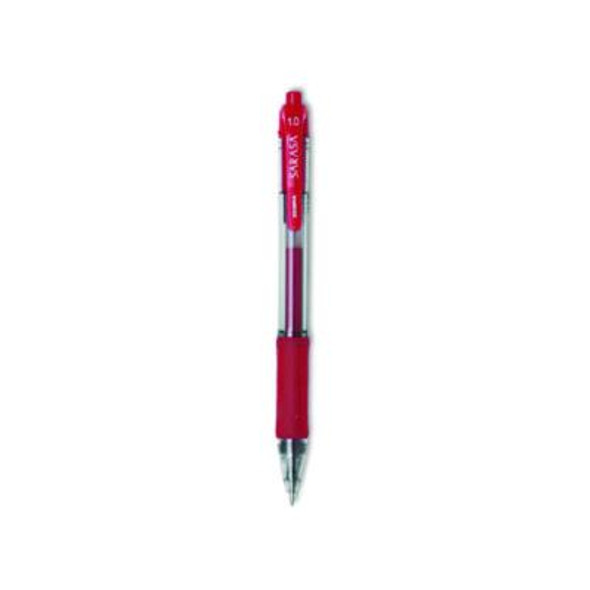 Sarasa Dry Gel X20 Gel Pen, Retractable, Bold 1 Mm, Red Ink, Clear/Red Barrel, Dozen