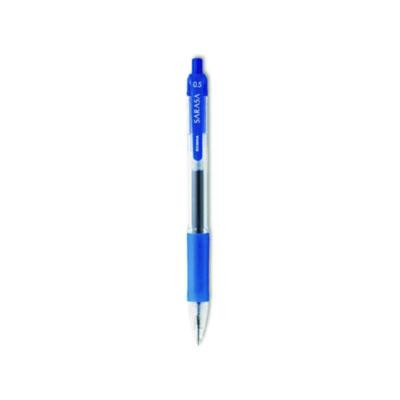 Sarasa Dry Gel X20 Gel Pen, Retractable, Fine 0.5 Mm, Blue Ink, Clear/Blue Barrel, 12/Pack