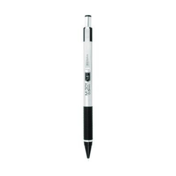 M-301 Mechanical Pencil, 0.5 Mm, Hb (#2), Black Lead, Silver/Black Barrel, 2/Pack