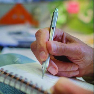 M-701 Mechanical Pencil, 0.7 Mm, F (#2.5), Black Lead, Silver Barrel