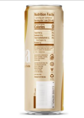 Zero Sugar Naturally Sweetened Soda, Creamy Root Beer, 12 Oz Can, 12/Carton