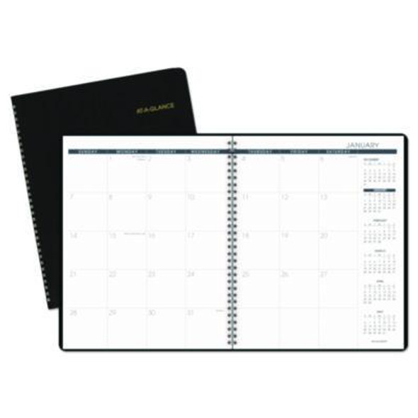 Monthly Planner, 11 x 9, Black Cover, 15-Month: Jan 2026 To Mar 2027