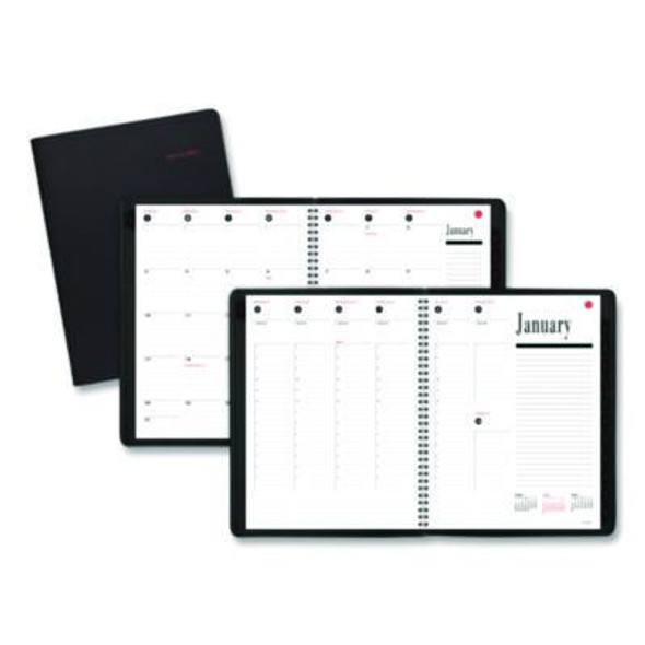 800 Range Weekly/Monthly Appointment Book, 11 x 8.25, Black Cover, 12-Month (Jan To Dec): 2026
