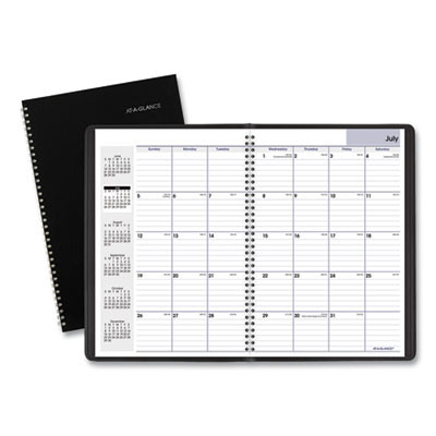 Dayminder Monthly Planner, Academic Year, Ruled Blocks, 12 x 8, Black Cover, 14-Month: July 2025 To Aug 2026