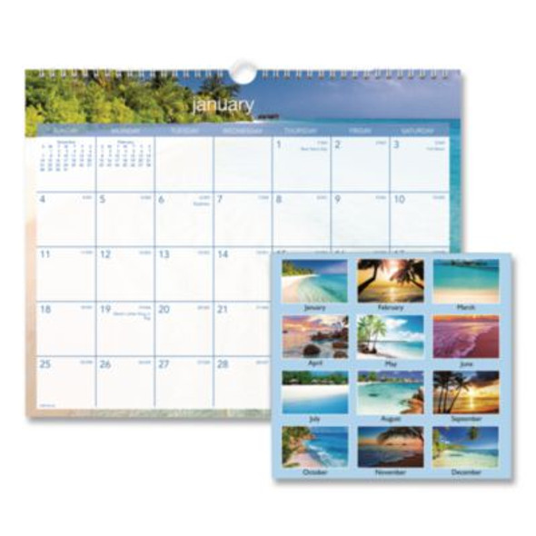 Tropical Escape Wall Calendar, Tropical Escape Photography, 15 x 12, Pale Blue/Multicolor Sheets, 12-Month (Jan To Dec): 2026