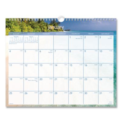Tropical Escape Wall Calendar, Tropical Escape Photography, 15 x 12, Pale Blue/Multicolor Sheets, 12-Month (Jan To Dec): 2026