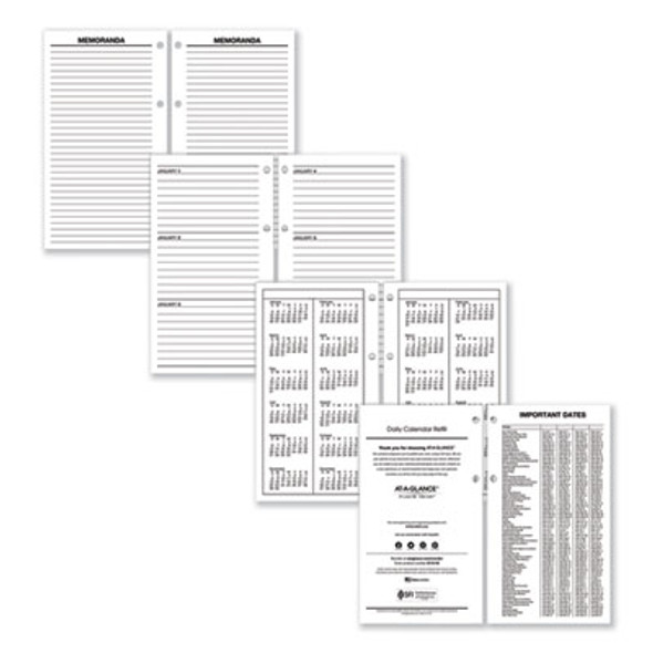 Large Desk Calendar Refill, 4.5 x 8, White Sheets, 12-Month (Jan To Dec): 2026