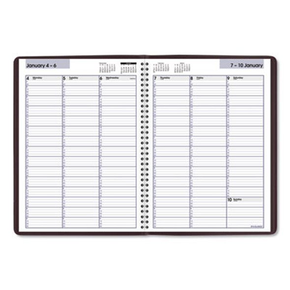 Dayminder Weekly Appointment Book, Vertical-Column Format, 11 x 8, Burgundy Cover, 12-Month (Jan To Dec): 2026