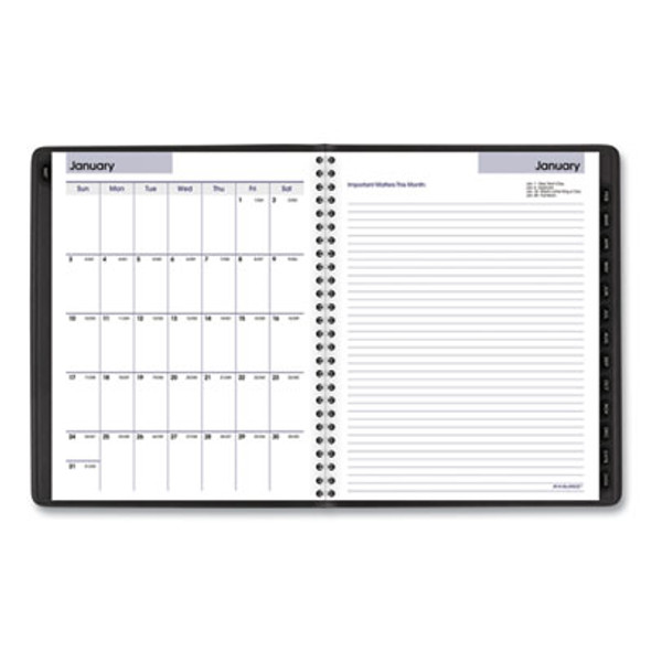 Dayminder Executive Weekly/Monthly Refillable Planner, 8.75 x 7, Black Cover, 12-Month (Jan To Dec): 2026