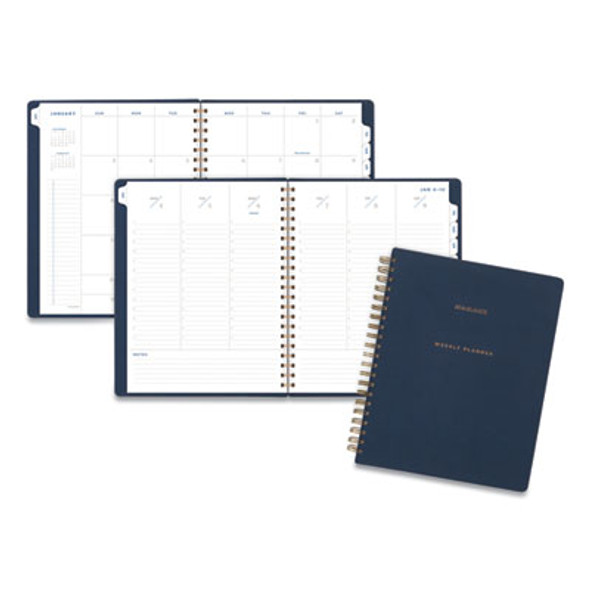 Signature Collection Firenze Navy Weekly/Monthly Planner, 11 x 8.5, Navy Cover, 13-Month: Jan 2026 To Jan 2027