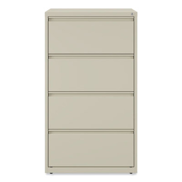 Lateral File, 4 Legal/Letter-Size File Drawers, Putty, 30" x 18.63" x 52.5"